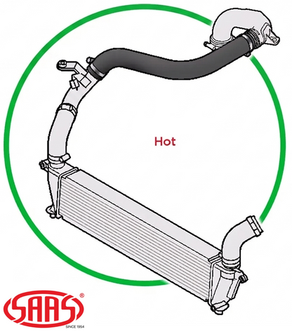 SAAS INTERCOOLER HOSE TO SUIT ISUZU MU-X UCR UCS RZ4E-TC 4JJ1-TC TURBO DIESEL 1.9L 3.0 I4