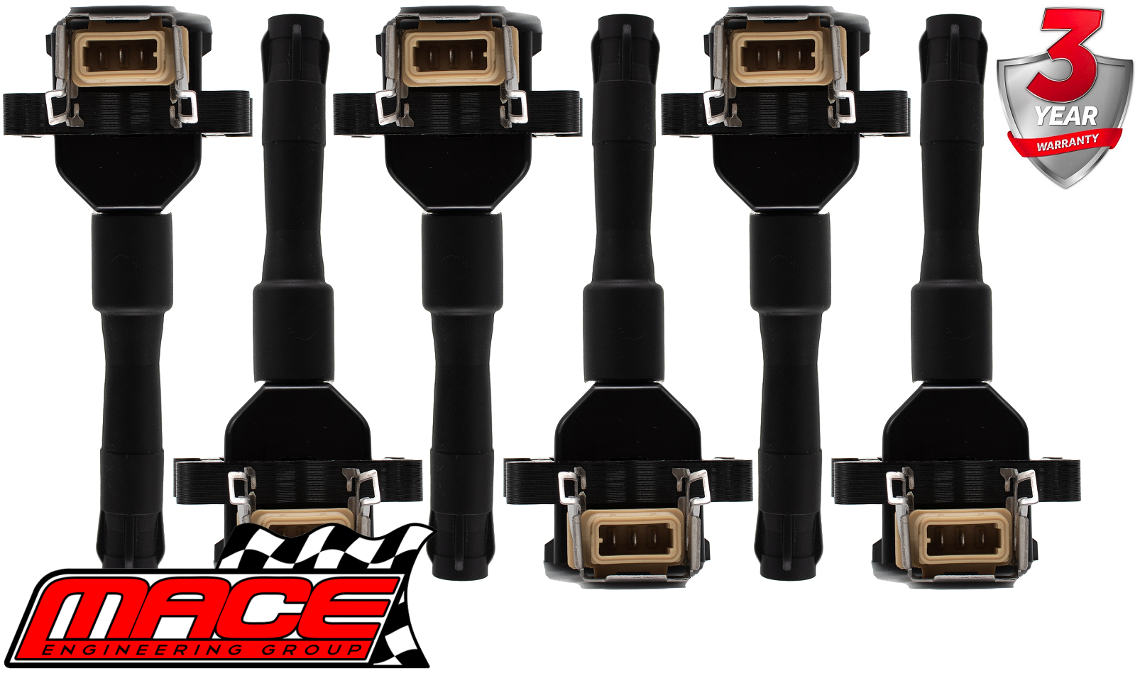 SET OF 6 MACE STANDARD REPLACEMENT IGNITION COILS TO SUIT BMW 7 SERIES 730I M30B30ME 3.0L I6