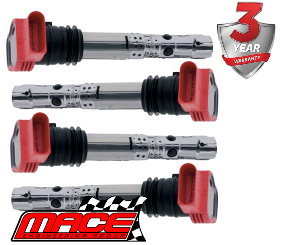 SET OF 4 MACE STANDARD REPLACEMENT IGNITION COILS TO SUIT AUDI A6 C5 ALT 2.0L I4