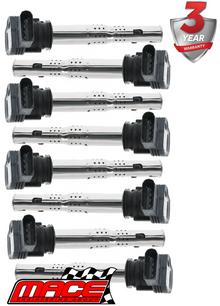 SET OF 8 MACE STANDARD REPLACEMENT IGNITION COILS TO SUIT AUDI BNS CFSA 4.2L V8