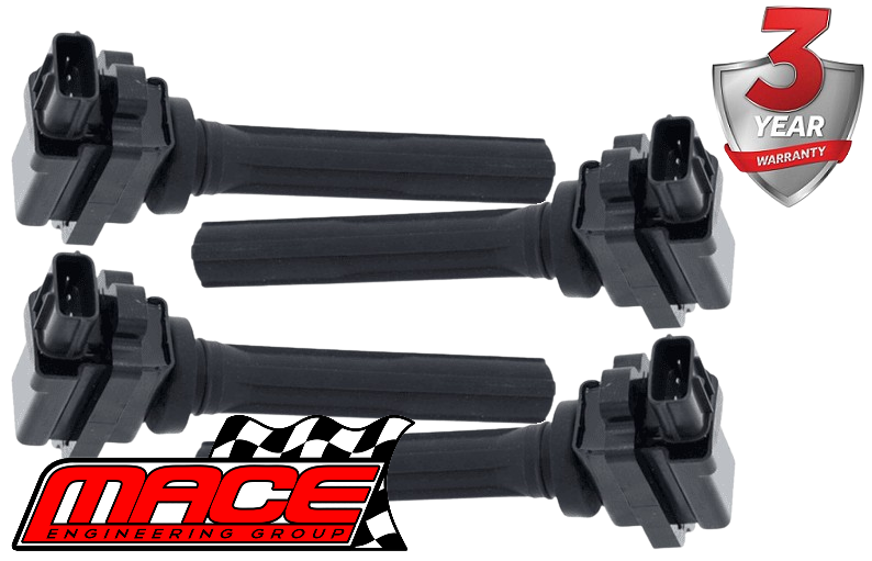 SET OF 4 MACE STANDARD REPLACEMENT IGNITION COILS TO SUIT SUZUKI J18A J20A 1.8L 2.0L I4