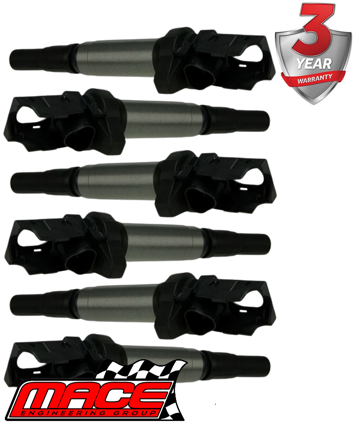 SET OF 6 MACE STANDARD REPLACEMENT IGNITION COILS TO SUIT BMW N55B30A N55B30M0 S55B30T 3.0L I6