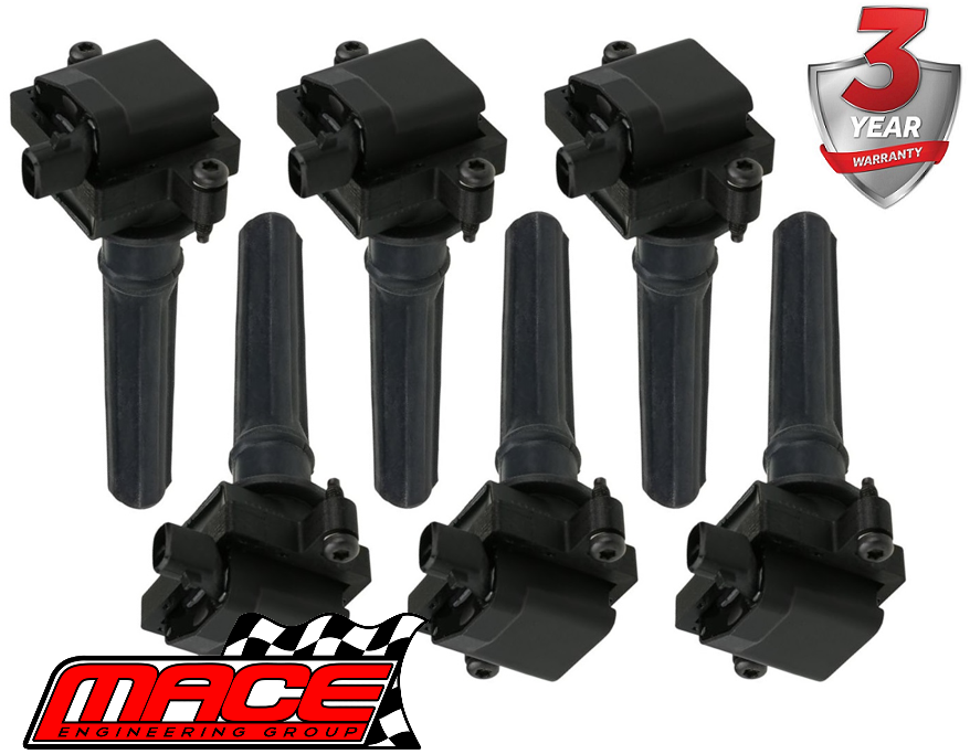 SET OF 6 MACE STANDARD REPLACEMENT IGNITION COILS TO SUIT CHRYSLER SEBRING JR EES 2.7L V6