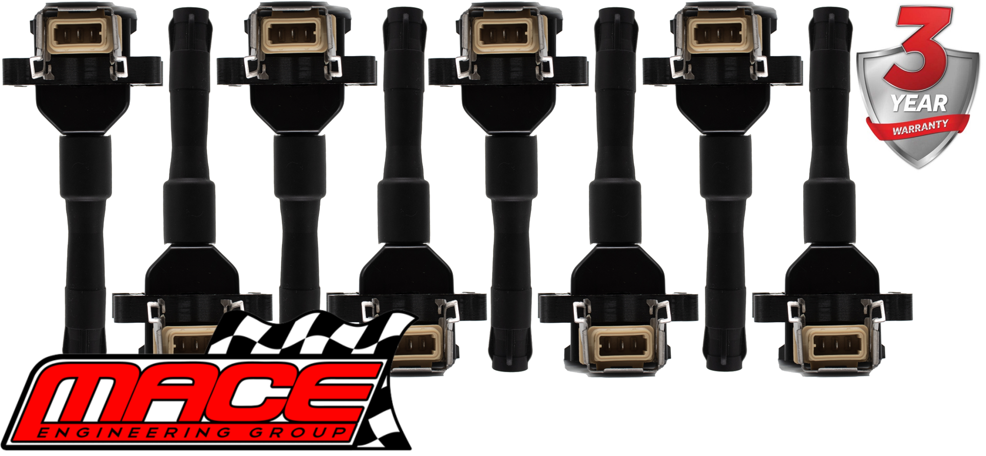 SET OF 8 MACE STANDARD REPLACEMENT IGNITION COILS TO SUIT BMW 7 SERIES 740I M60B40 4.0L V8