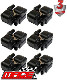 SET OF 6 MACE STANDARD REPLACEMENT IGNITION COILS TO SUIT MERCEDES BENZ C240T S202 M112.910 2.4L V6