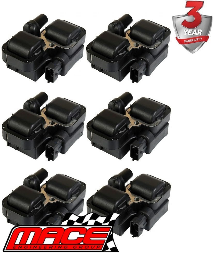 6 X MACE STANDARD REPLACEMENT IGNITION COIL TO SUIT MERCEDES BENZ CLK320 C209 A209 M112.955 3.2L V6