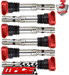 SET OF 6 MACE STANDARD REPLACEMENT IGNITION COILS TO SUIT AUDI ASN BBJ 3.0L V6