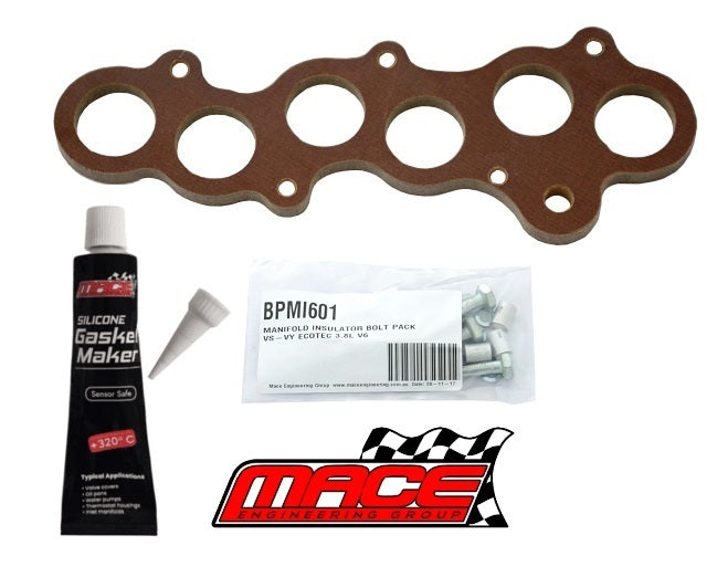MACE PERFORMANCE MANIFOLD INSULATOR KIT TO SUIT HOLDEN COMMODORE VS VT ECOTEC L36 3.8L V6