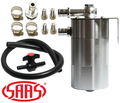 SAAS BAFFLED OIL CATCH CAN TO SUIT LAND ROVER 12L 18L 20L DT224 204DT AJ200D 2.0L 2.4L 2.5L I4