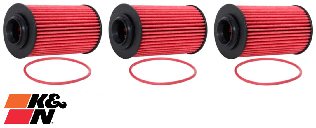 SET OF 3 K&N HIGH FLOW CARTRIDGE OIL FILTERS TO SUIT HOLDEN CREWMAN VZ ALLOYTEC LE0 3.6L V6