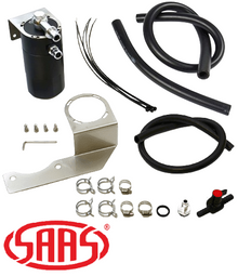 SAAS OIL CATCH CAN KIT TO SUIT TOYOTA LANDCRUISER HZJ105R HDJ100R 1HZ 1HD-FTE TURBO DIESEL 4.2L I6