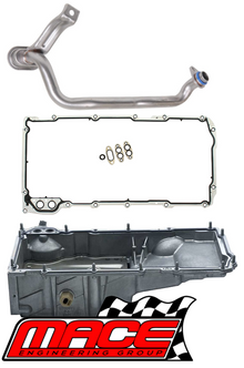 MACE OIL SUMP GASKET KIT AND PICKUP TUBE TO SUIT LS CONVERSION INTO HOLDEN GTS HZ