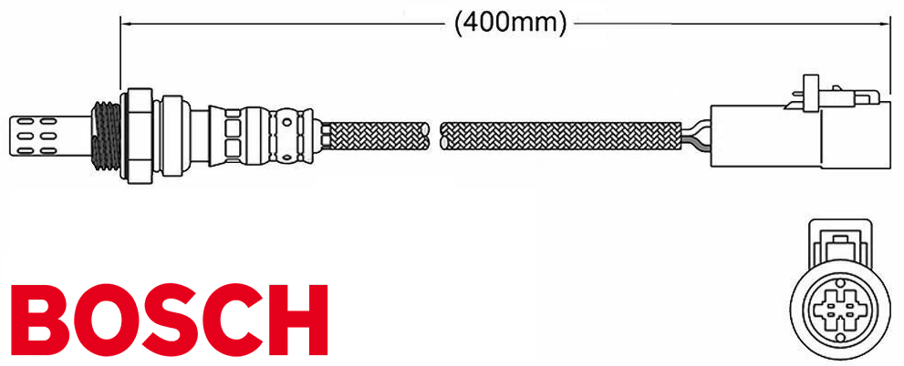 BOSCH PRE CATALYTIC OXYGEN O2 SENSOR TO SUIT FORD FOCUS LR EDDF EYDE EDDB ALDA 1.8L 2.0L I4