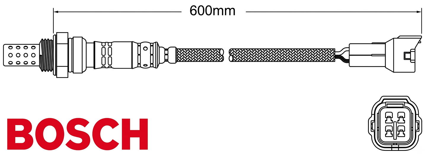 BOSCH POST CATALYTIC OXYGEN O2 SENSOR TO SUIT SUZUKI SWIFT EZ HT51S ZC11S ZD11S ZD21S HT81S ZC31S M13A M15A M16A 1.3L 1.5L 1.6L I4