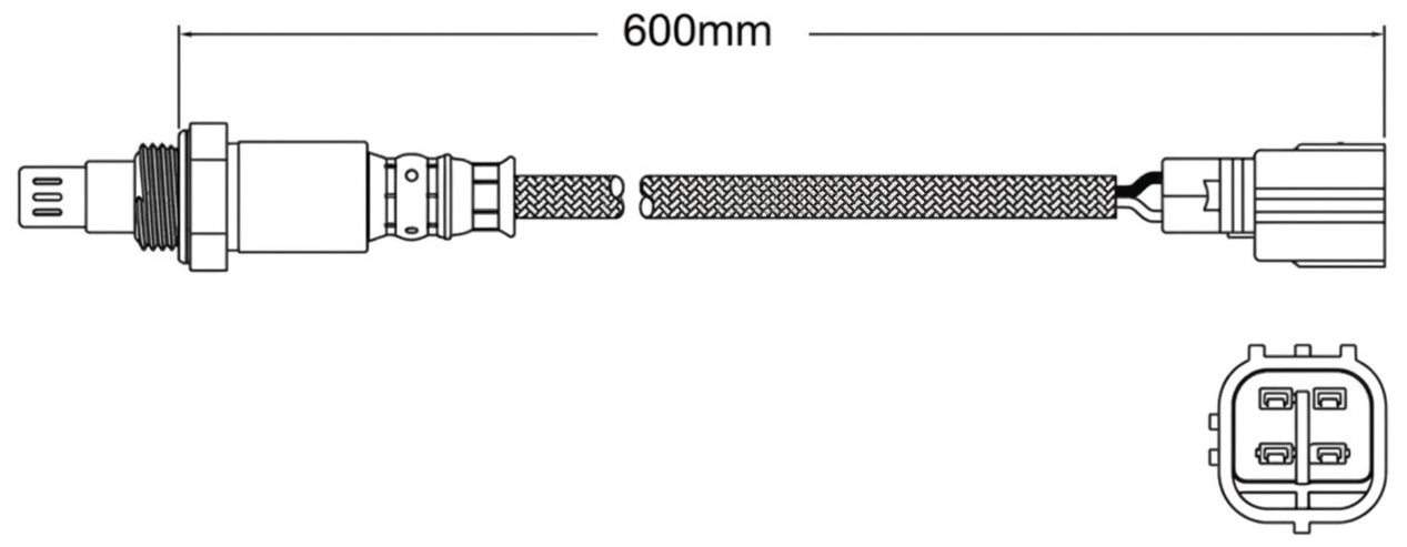 PREMIUM PRE CATALYTIC OXYGEN O2 SENSOR TO SUIT TOYOTA HILUX TGN16R 2TR-FE 2.7L I4