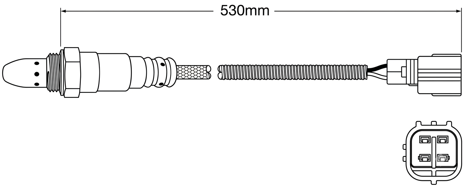 PREMIUM PRE CATALYTIC OXYGEN O2 SENSOR TO SUIT TOYOTA HILUX TGN121R 2TR-FE 2.7L I4