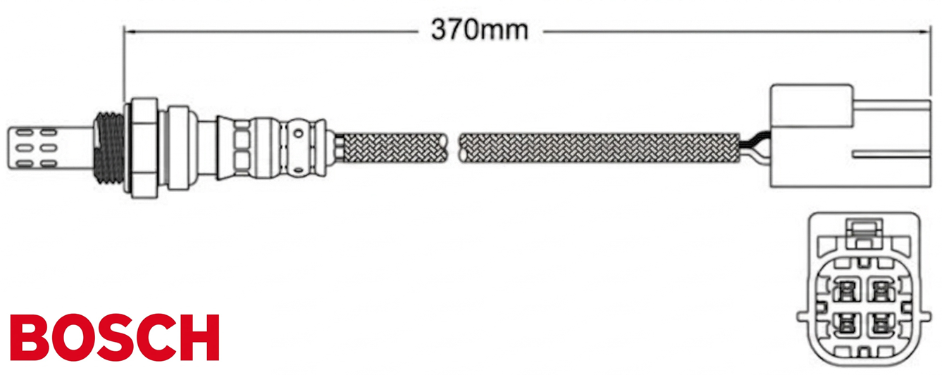 BOSCH PRE CATALYTIC OXYGEN O2 SENSOR TO SUIT NISSAN X-TRAIL T30 QR20DE QR25DE 2.0L 2.5L I4