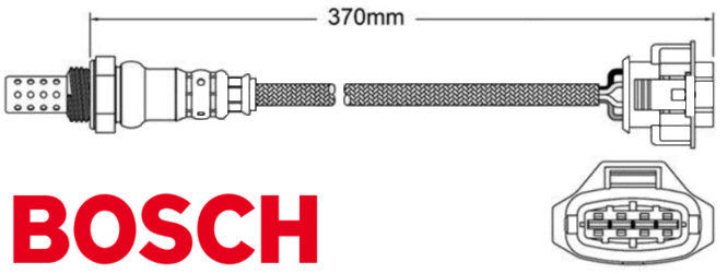 PAIR OF BOSCH POST CATALYTIC OXYGEN O2 SENSORS TO SUIT HOLDEN RODEO RA ALLOYTEC LCA 3.6L V6