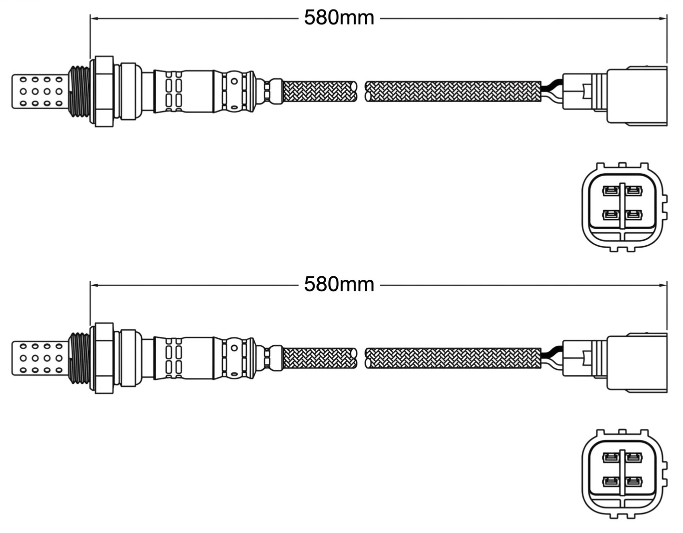 2 X PREMIUM POST CATALYTIC OXYGEN O2 SENSOR TO SUIT TOYOTA LANDCRUISER GRJ120R 1GR-FE 4.0L V6 TILL 08/2004
