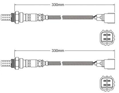 PAIR OF PREMIUM PRE CATALYTIC OXYGEN O2 SENSORS TO SUIT TOYOTA HILUX GGN15R GGN25R 1GR-FE 4.0L V6 TILL 11/2008 AUTOMATIC TRANSMISSION