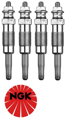 SET OF 4 NGK GLOW PLUGS TO SUIT LAND ROVER DISCOVERY LJ 18L 20L TURBO DIESEL 2.5L I4 FROM 03/1999