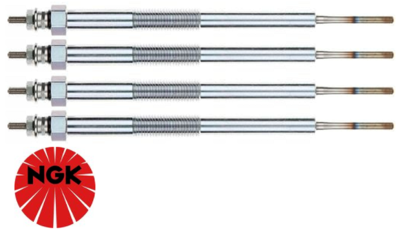 SET OF 4 NGK GLOW PLUGS FOR MITSUBISHI PAJERO NS 4M41T TURBO DIESEL 3.2L I4 W/ MANUAL TRANSMISSION