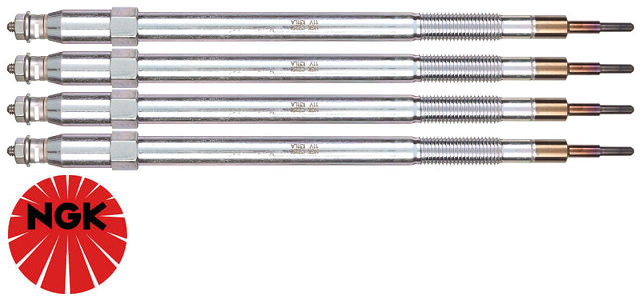 SET OF 4 NGK GLOW PLUGS TO SUIT NISSAN ZD30DDT ZD30DDTI TURBO DIESEL 3.0L I4