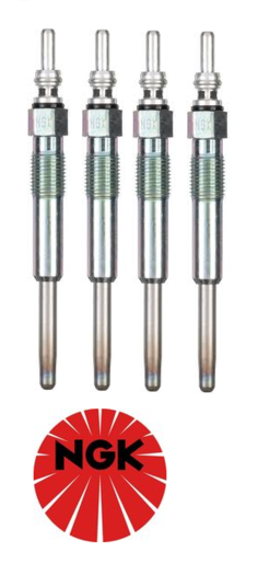 SET OF 4 NGK GLOW PLUGS FOR VOLKSWAGEN GOLF MK.4 ATD TURBO DIESEL 1.9L I4 FROM CHASSIS 1J-2-600001