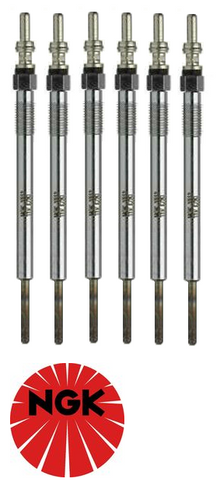 SET OF 6 NGK GLOW PLUGS TO SUIT FORD TERRITORY SZ 276DT TURBO DIESEL 2.7L V6