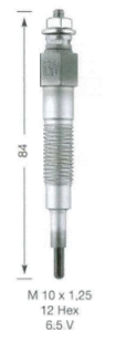 SET OF 3 NGK GLOW PLUGS TO SUIT NISSAN SKYLINE R31 RD28 DIESEL 2.8L I6
