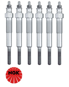 SET OF 6 NGK GLOW PLUGS TO SUIT TOYOTA LANDCRUISER HZJ73R 1HZ DIESEL 4.2L I6