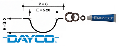 DAYCO TIMING BELT KIT TO SUIT HOLDEN COLORADO 7 RG LWH TURBO DIESEL 2.8L I4