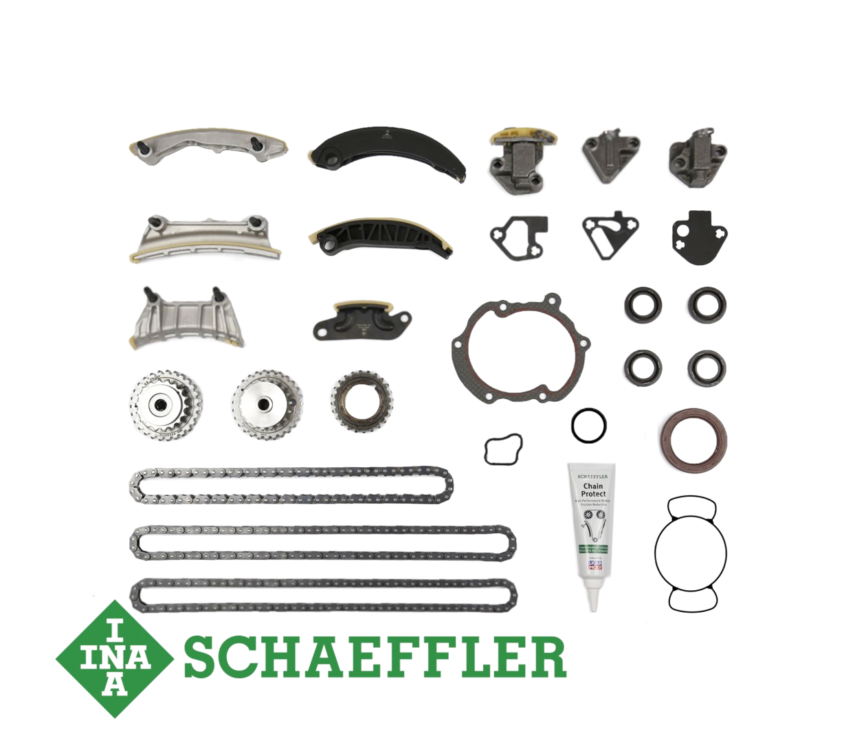 INA PREMIUM TIMING CHAIN KIT WITH GEARS TO SUIT CADILLAC ALLOYTEC LY7 3.6L V6