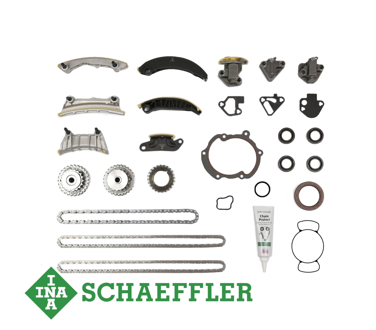 INA TIMING CHAIN KIT WITH GEARS TO SUIT SAAB 9-3 ALLOYTEC B284L B284R TURBO 2.8L V6