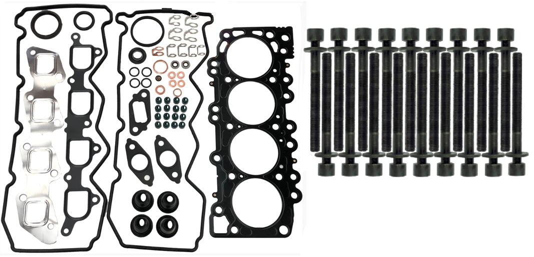 VRS GASKET SET AND HEAD BOLTS COMBO PACK TO SUIT NISSAN PATHFINDER R51 YD25DDTI 2.5L I4 TILL 12/2009