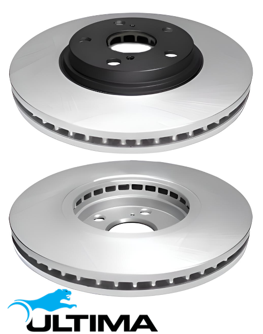 ULTIMA FRONT VENTED DISC BRAKE ROTOR SET TO SUIT TOYOTA ALPHARD MNH10R 1MZ-FE 3.0L V6 TILL 03/2005