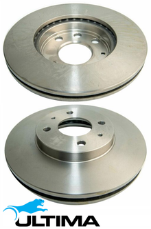 ULTIMA FRONT VENTED DISC BRAKE ROTOR SET TO SUIT NISSAN NX B13 SR20DE 2.0L I4 TILL 01/1994
