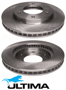 ULTIMA FRONT DISC BRAKE ROTOR SET TO SUIT MITSUBISHI CHALLENGER PB PC 4D56T TURBO DIESEL 2.5L I4