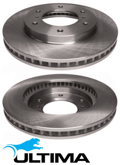 ULTIMA FRONT DISC BRAKE ROTOR SET TO SUIT MITSUBISHI TRITON MQ MR 4N15 2.4L I4 SINGLE PISTON CALIPER