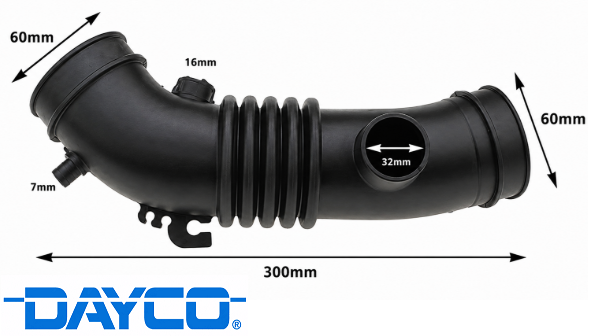 DAYCO AIR INTAKE HOSE TO SUIT TOYOTA CELICA ST202 ST203 3S-FE 2.0L I4