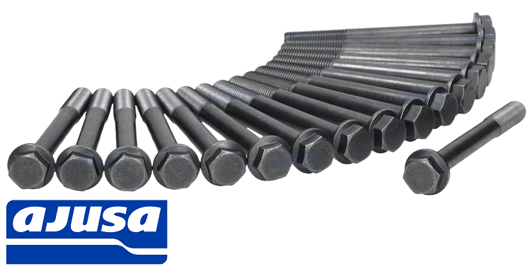 AJUSA CYLINDER HEAD BOLT SET TO SUIT NISSAN NAVARA D22 TD27 DIESEL 2.7L I4 EXCEPT KINGCAB MODEL