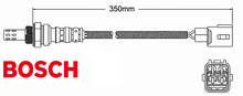 BOSCH PRE CATALYTIC OXYGEN O2 SENSOR TO SUIT TOYOTA COROLLA NZE121R NZE124R 1NZ-FE 1.5L I4 FROM 09/2002