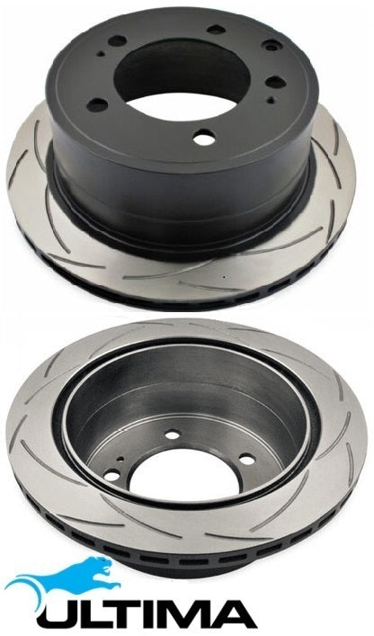 ULTIMA REAR DISC BRAKE ROTOR SET TO SUIT TOYOTA LANDCRUISER HZJ78R HZJ79R 1HZ DIESEL 4.2L I6