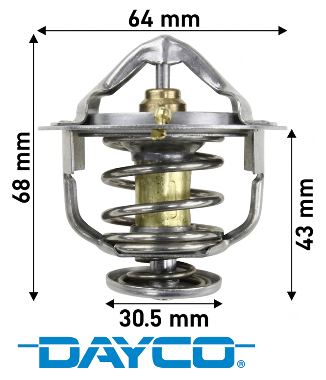 DAYCO 77 DEGREE THERMOSTAT TO SUIT MITSUBISHI PAJERO NT 4M41T TURBO DIESEL 3.2L I4