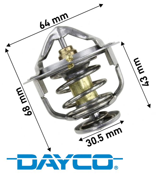 DAYCO 77 DEGREE THERMOSTAT TO SUIT TOYOTA LANDCRUISER PZJ70 PZJ73 PZJ77 1PZ DIESEL 3.5L I5
