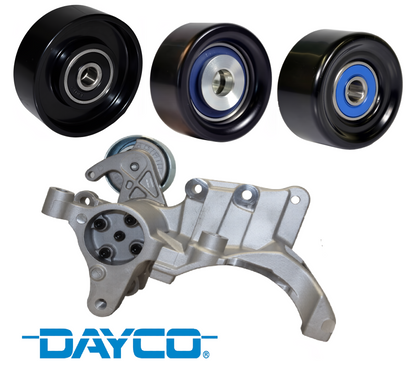 DAYCO AUTOMATIC BELT TENSIONER AND PULLEY KIT TO SUIT TOYOTA PRADO KDJ120R KDJ150R KDJ155R 1KD-FTV TURBO DIESEL 3.0L I4