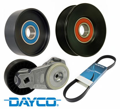 DAYCO COMPLETE SERPENTINE BELT KIT TO SUIT FORD FAIRMONT BA BF BARRA 182 E-GAS 4.0L I6