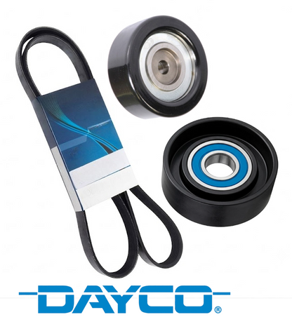 DAYCO COMPLETE SERPENTINE BELT KIT TO SUIT MITSUBISHI TRITON MN 4D56T TURBO DIESEL 2.5L I4 FROM 08/2011