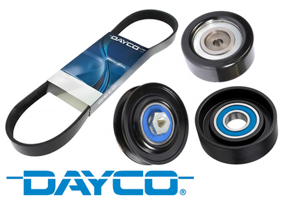 DAYCO DRIVE BELT & PULLEY KIT TO SUIT MITSUBISHI TRITON ML MN 4D56T TURBO DIESEL 2.5L I4 TILL 07/2011