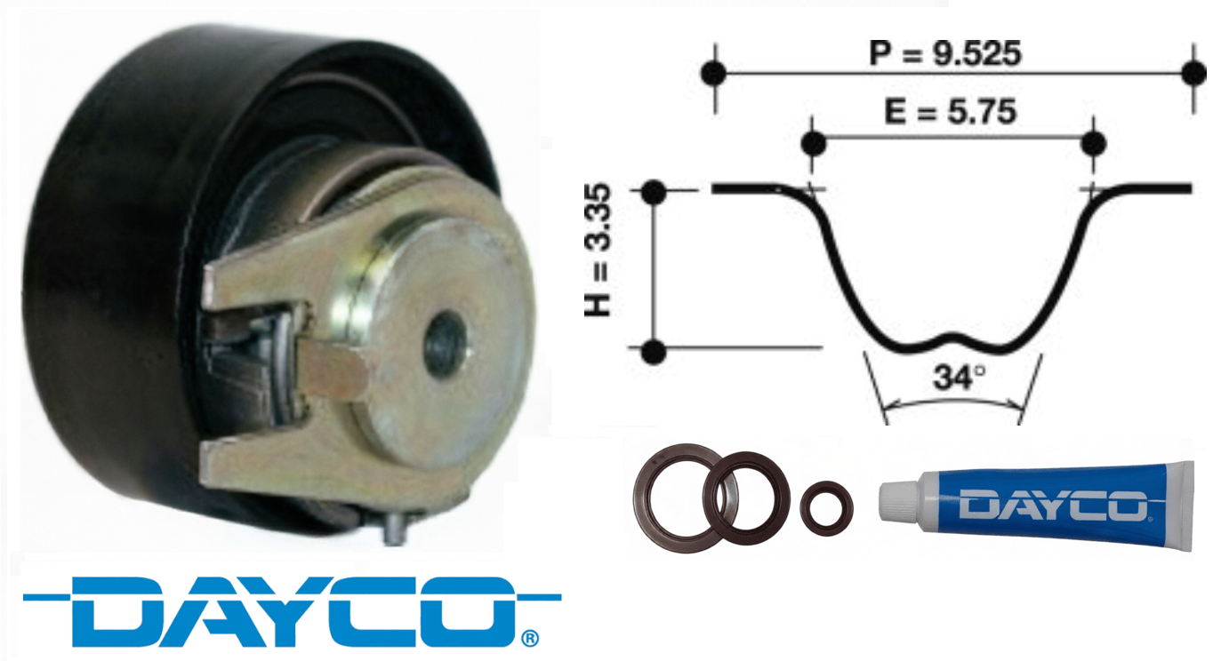DAYCO INJECTOR TIMING BELT KIT TO SUIT LAND ROVER DISCOVERY L319 276DT TURBO DIESEL 2.7L V6